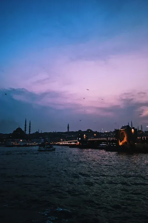 The Istanbul skyline at blue hour