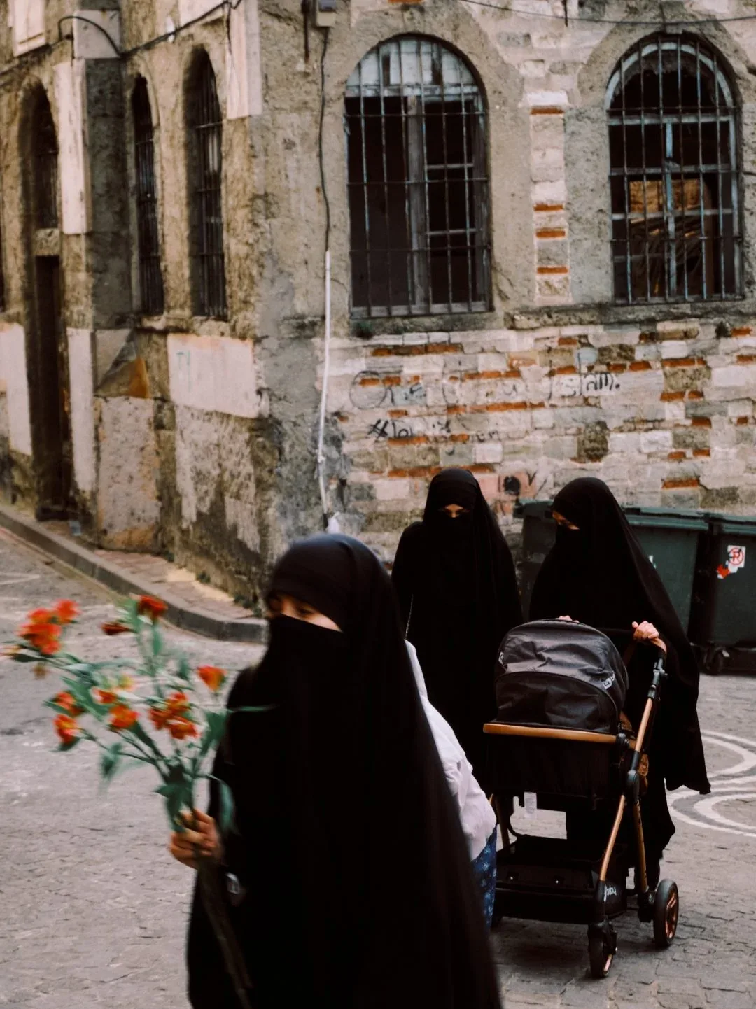 Women walking through an Istanbul street